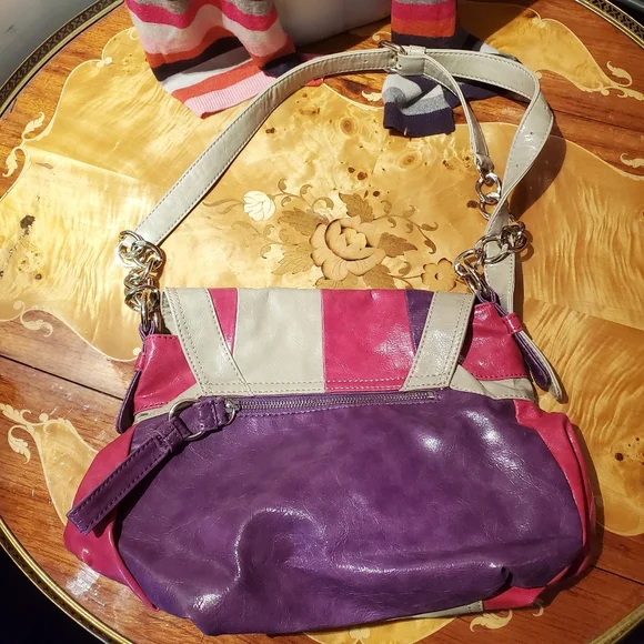 Guess Y2K Pink & Purple Patchwork Bag - Picture 5 of 5